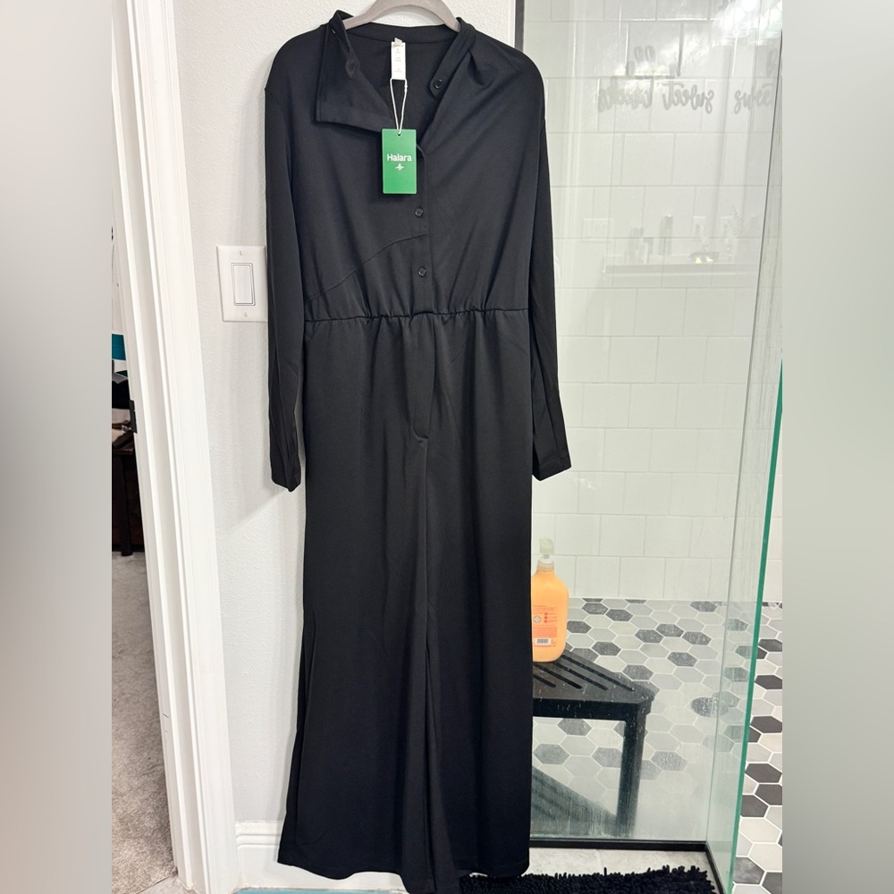 HALARA Classic Black Long Sleeve Jumpsuit